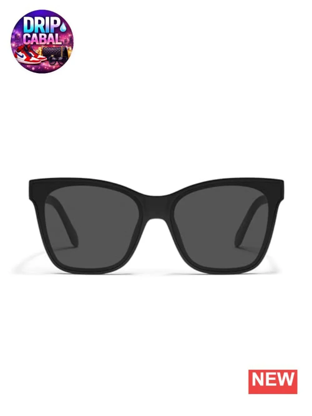 Oversized Square Sunglasses with UV Protection and Case